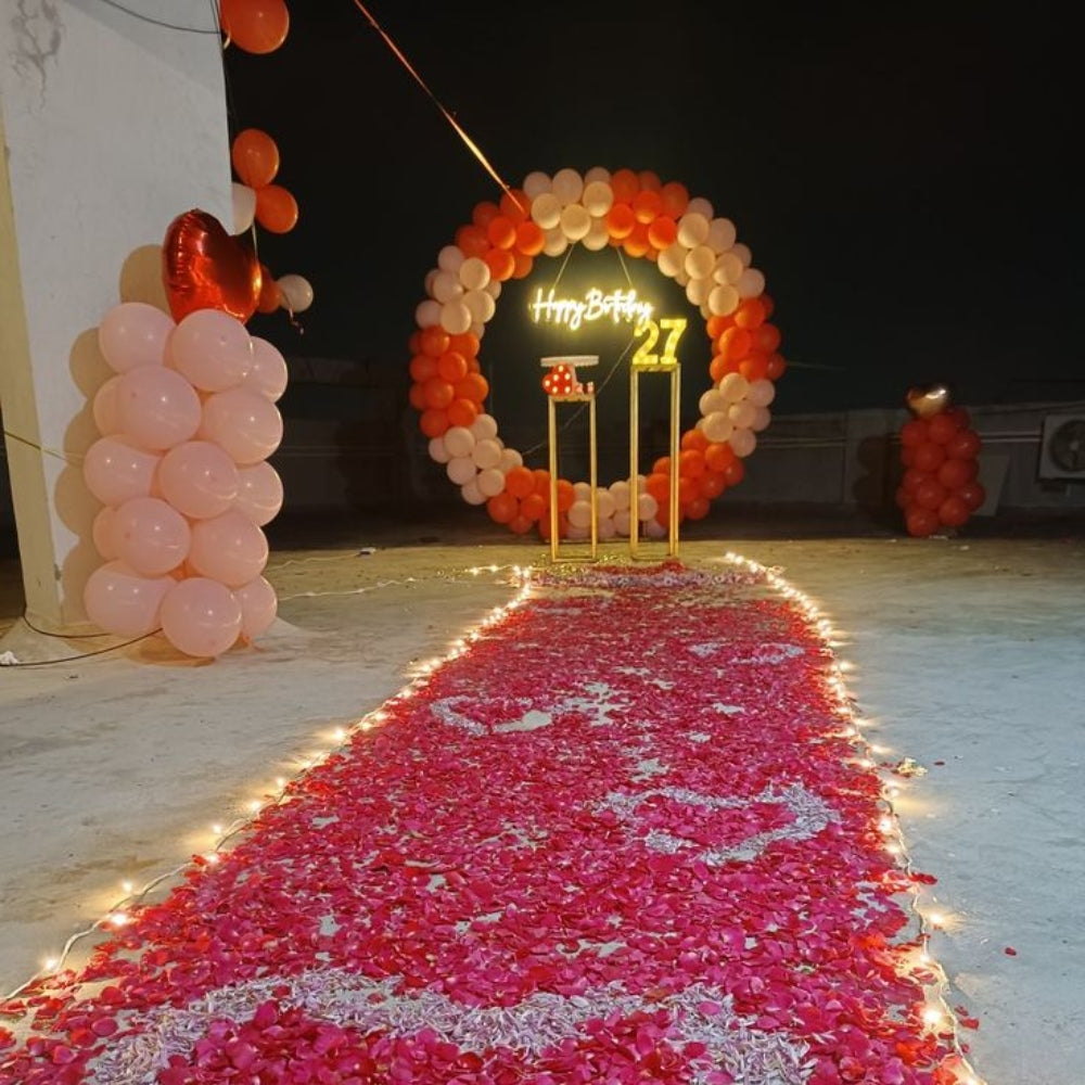 Balloon & Flower Birthday Ring Decoration