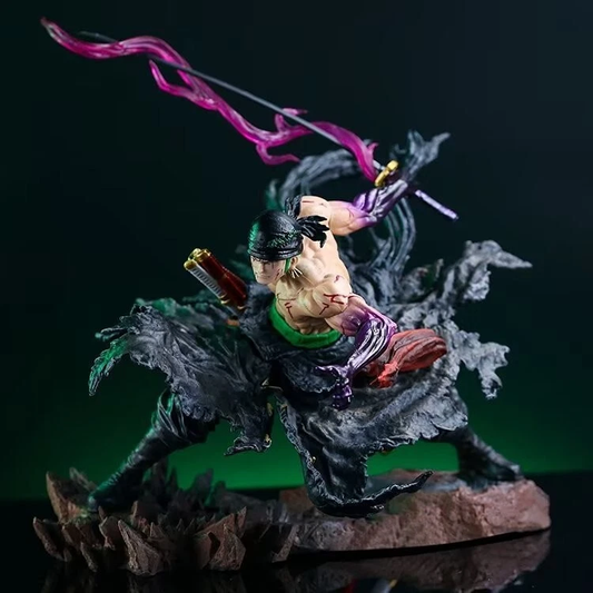 One Piece Roronoa Zoro Premium 35 cm Figure with 2 Faces PVC Action Figurine