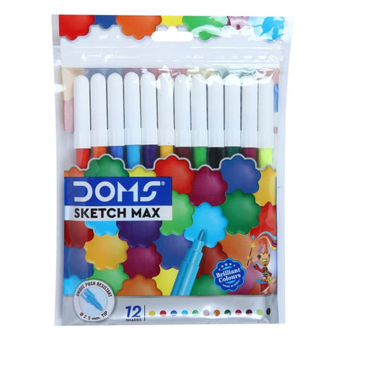 DOMS Sketch Max Water Colour Pen 12 Shades