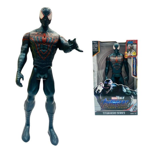 Ridhimani Union Legend Titan Hero Series 12-Inch Miles Morales Spiderman Action Figure Toy  (Grey)