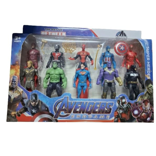Ridhimani Avengers Superhero Action Figure Toy Set of 10 Superheroes Toys | Action Figure Toys of 10 Superheroes for Kids | Ultimate Superhero Collection | Toy for Kids