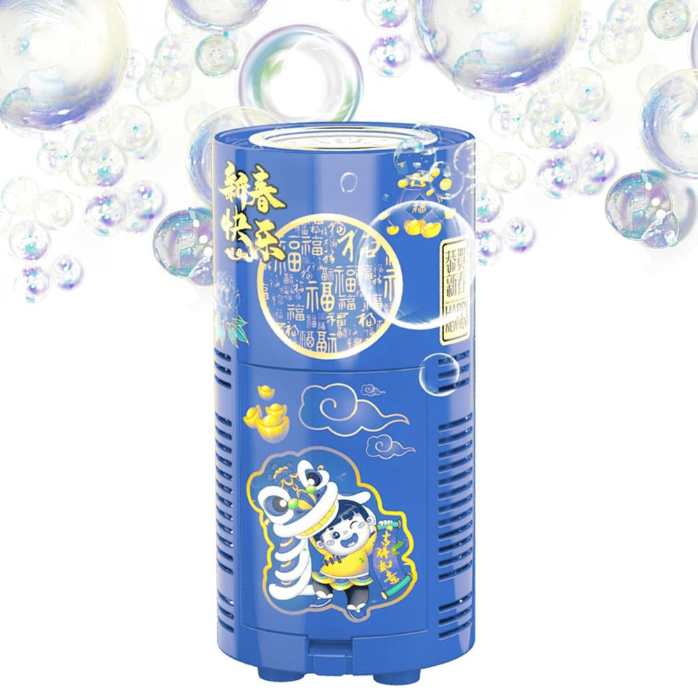 Portable Fireworks Bubble Machine with Lights for Party & Outdoor Activity