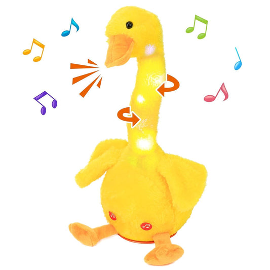 Dancing Talking Duck Soft Toy for Kids, Wriggle & Singing Recording Plush Toy