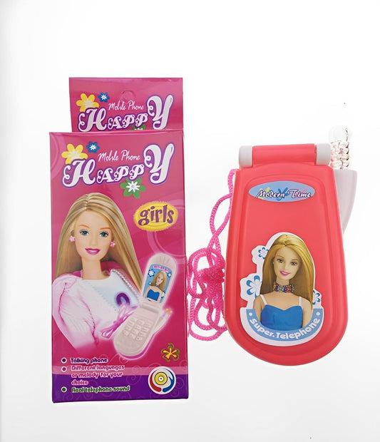 Barbie Play Cell Phone Toy, Mobile Phone Happy Toys for Girls