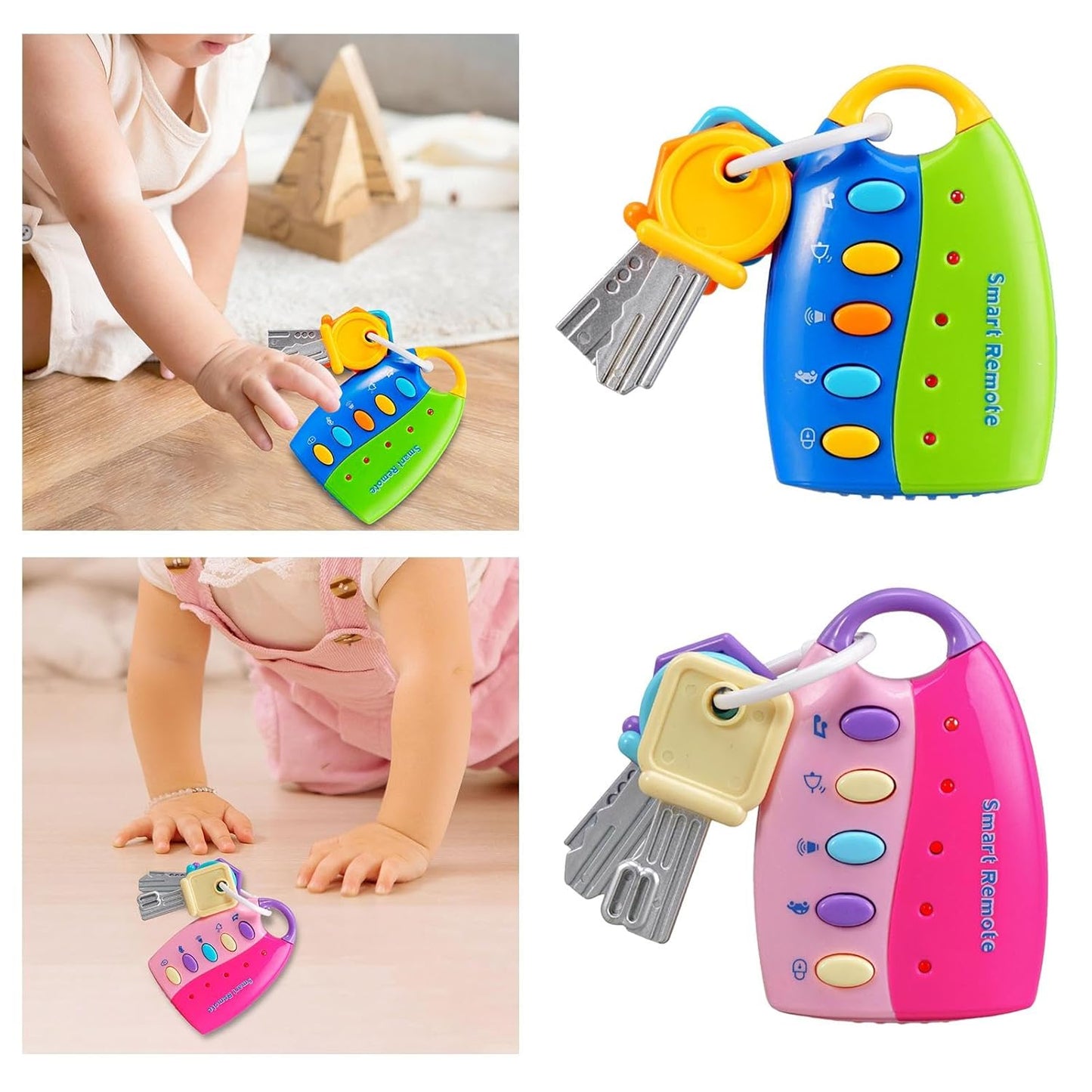 Car Keys Toy Educational Portable Remote Key for Baby Infant Tooth Soother Teether Toy
