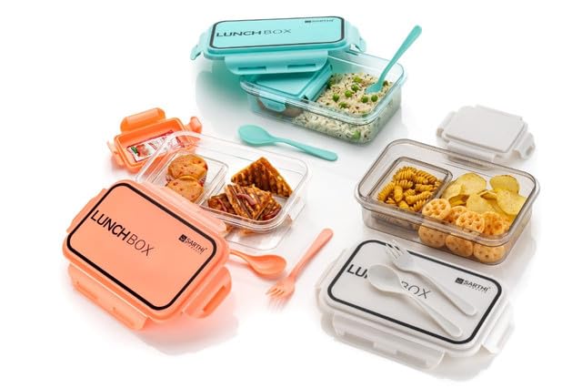 2 Compartment Transparent Classic Tiffin Lunch Box