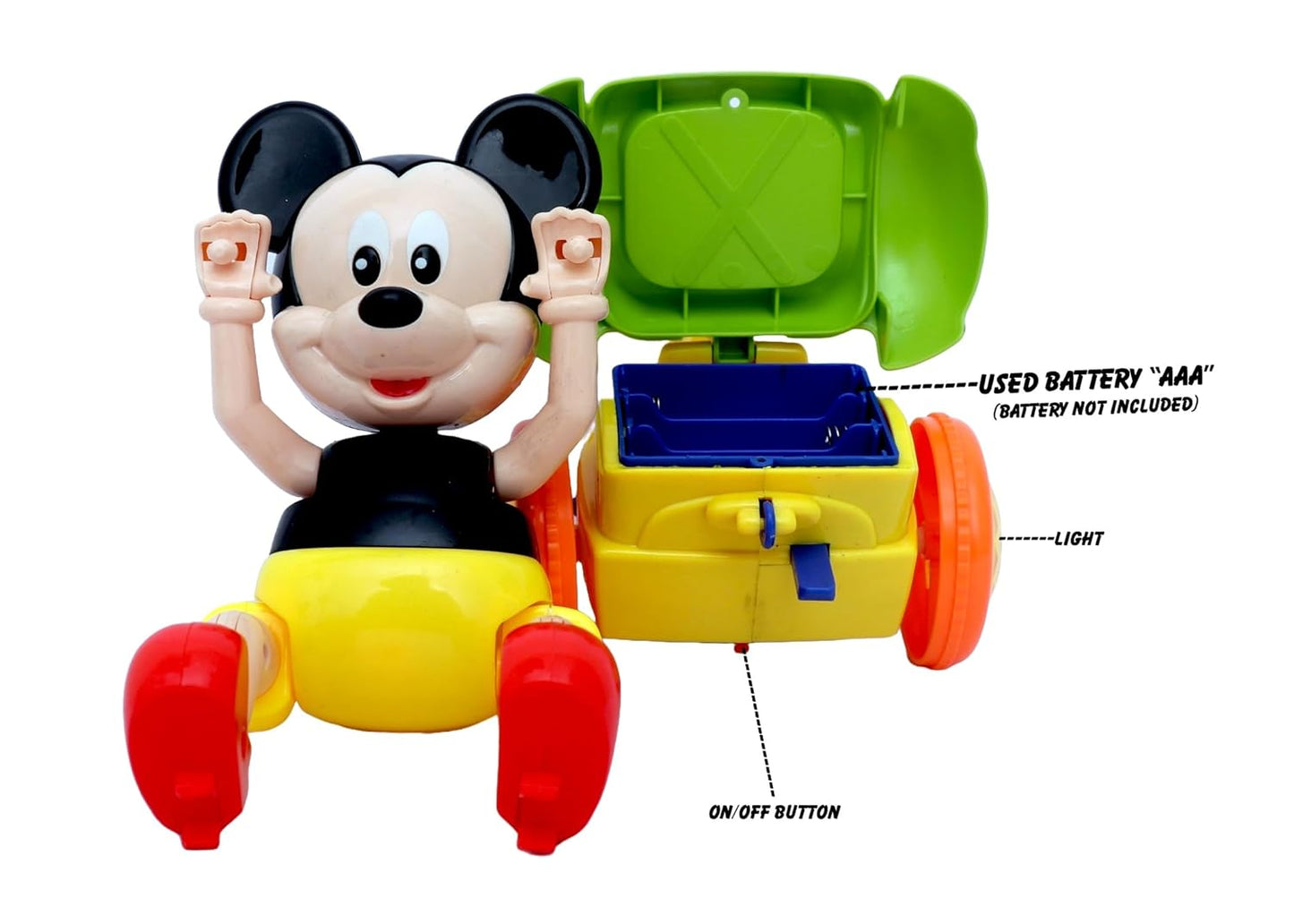 Micky Mouse Rats Riding Bicycles Musical Toy for Kids with Flashing Lights