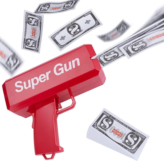 Super Cash Cannon Money Guns Special Day Spary Cash Money Gun for Parties with Dollars