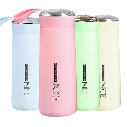 Nice Premium Glass & Plastic Water Bottle - 400ml