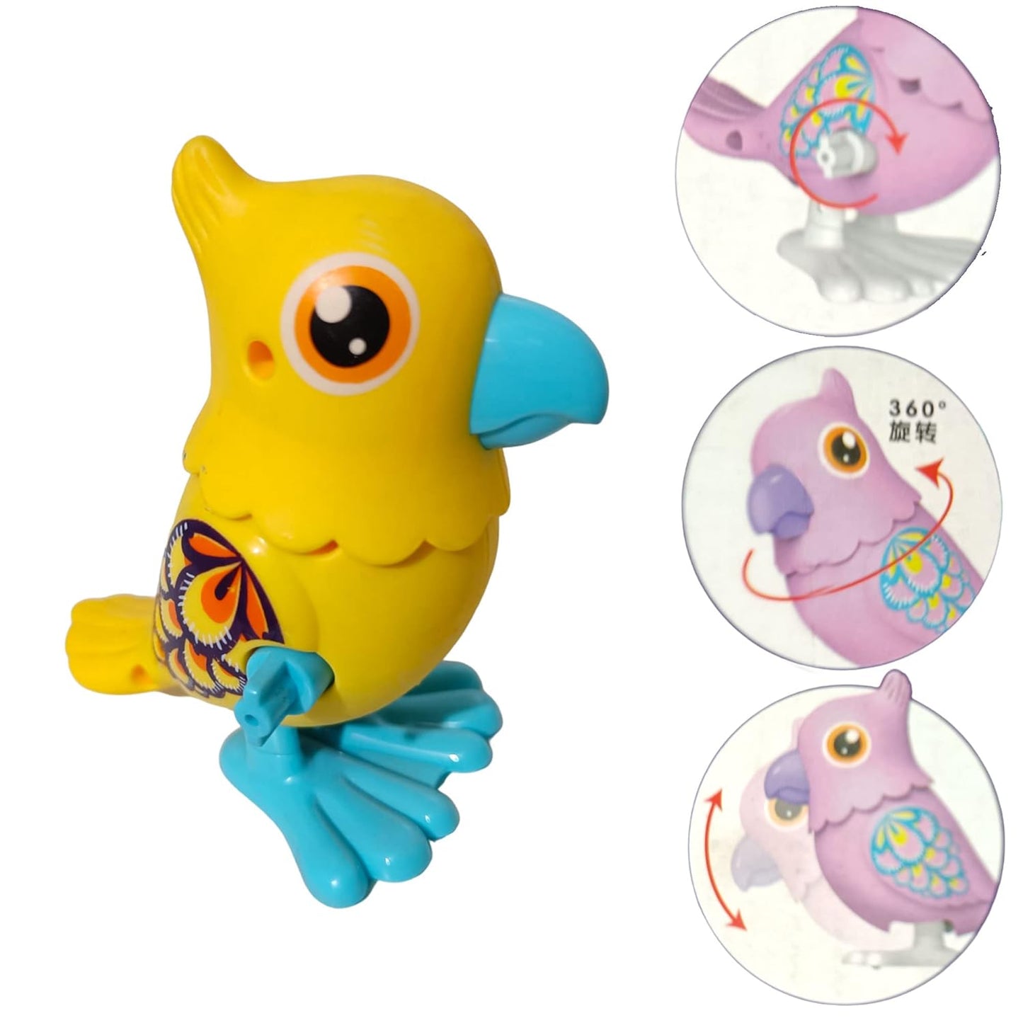 Mini Leaping Parrot Wind-up Happy Jumping Parrot Toy for Kids