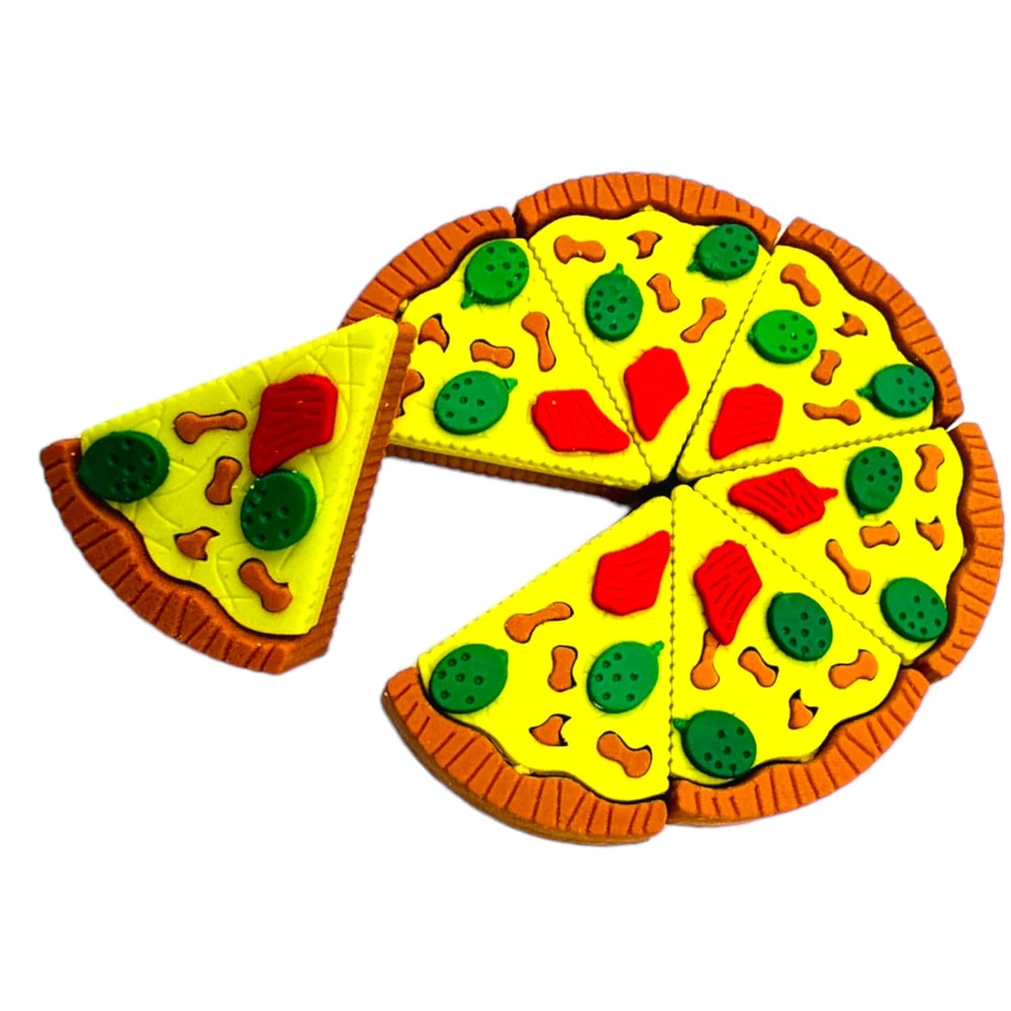 3D Pizza 7 Slice Eraser for Kids
