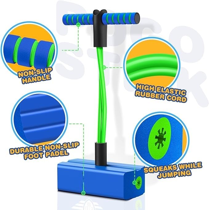 Pogo Stick Outdoor Toy with Foam Pogo Jumper & Sound for Kids