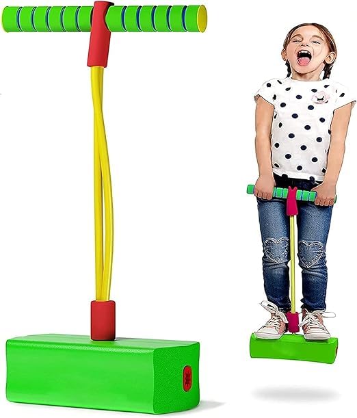Pogo Stick Outdoor Toy with Foam Pogo Jumper & Sound for Kids