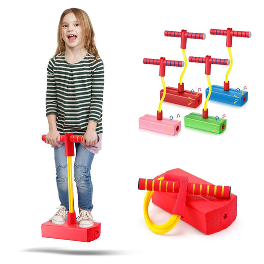Pogo Stick Outdoor Toy with Foam Pogo Jumper & Sound for Kids