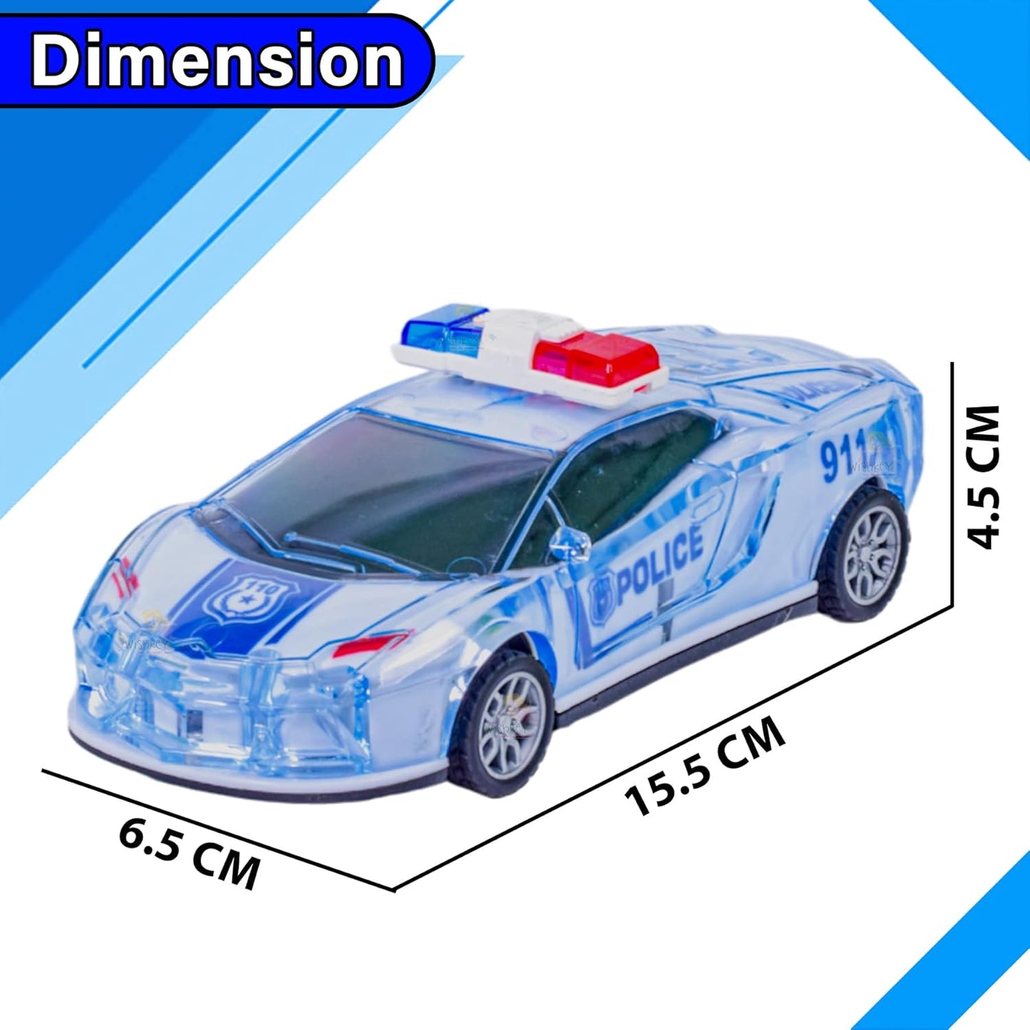 City Guard Push and Go Police Car Toy for Kids