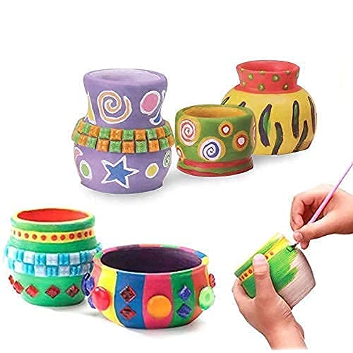 My First Pottery Set for Kids, Battery Operated Pottery Wheel & Painting Kit Playset for Beginners with Modeling Clay