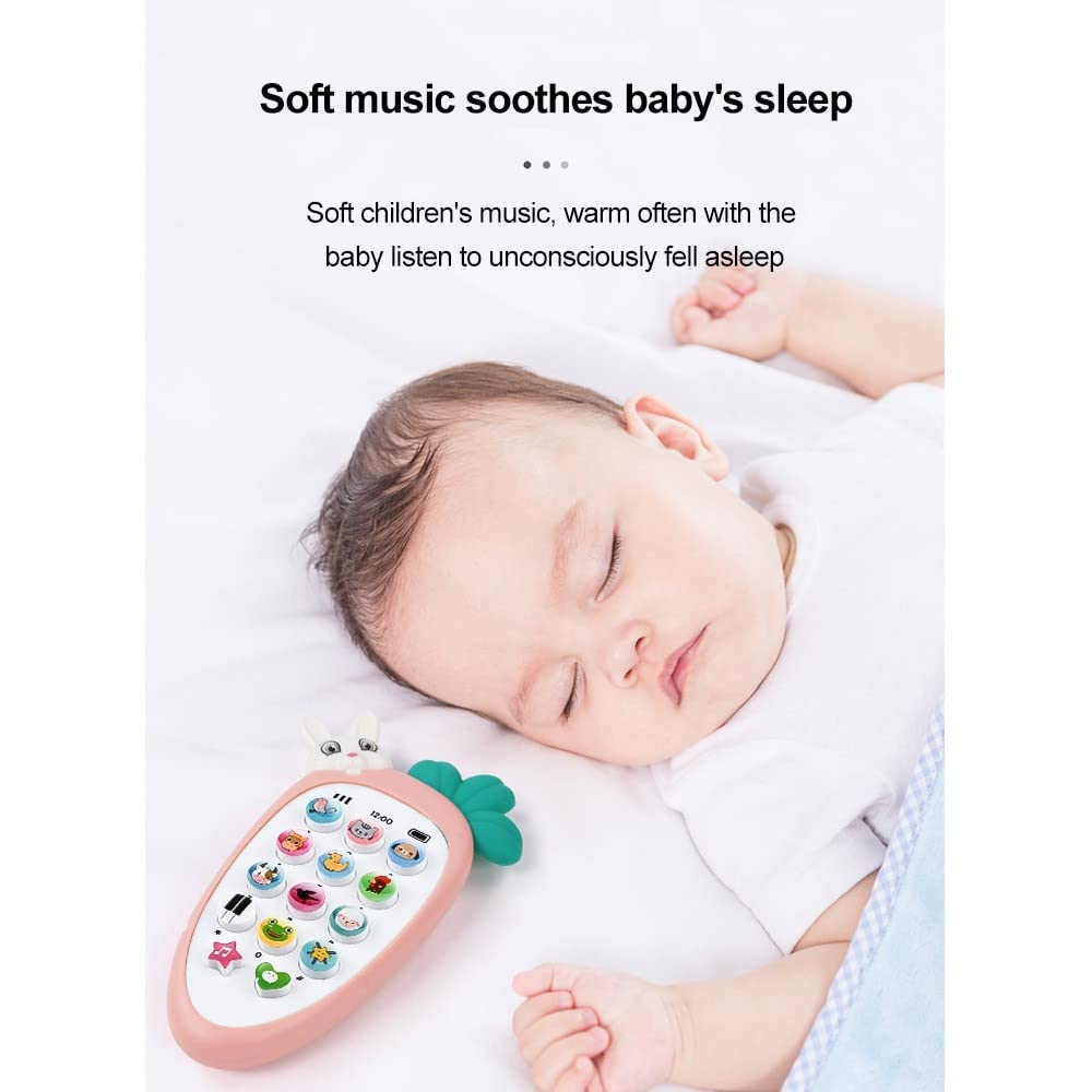 Radish Style Cute Rabbit Face Pretend Play Cell Phone Mobile Toy for Kids