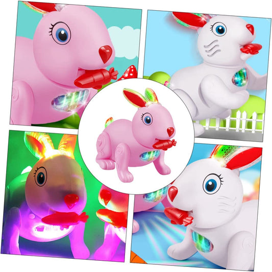 Cute Rabbit Little Bunny with Carrot Jumping Around Musical Toy