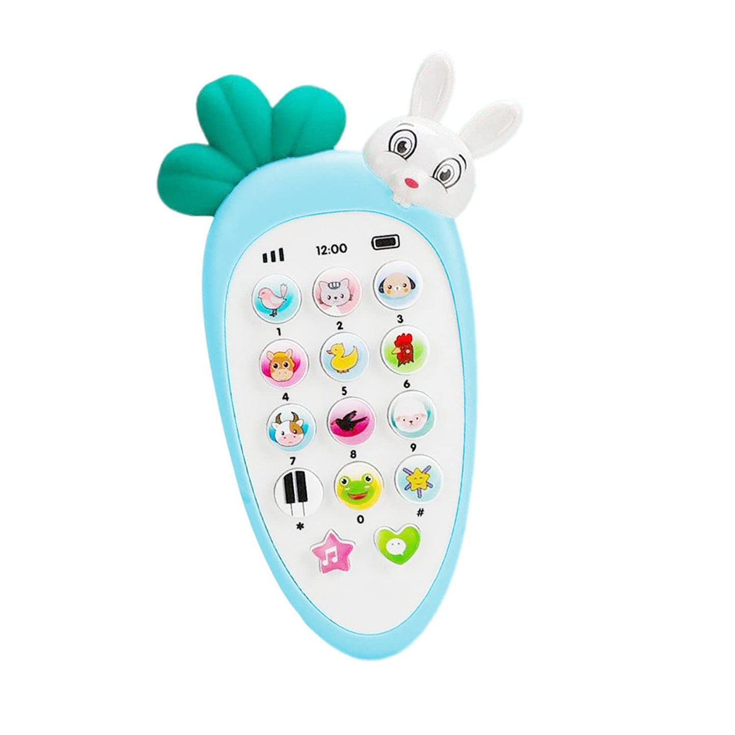 Radish Style Cute Rabbit Face Pretend Play Cell Phone Mobile Toy for Kids