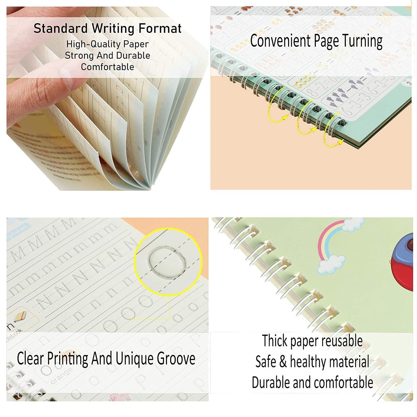 4 Sank Magic Practice Copybook with 10 Refills