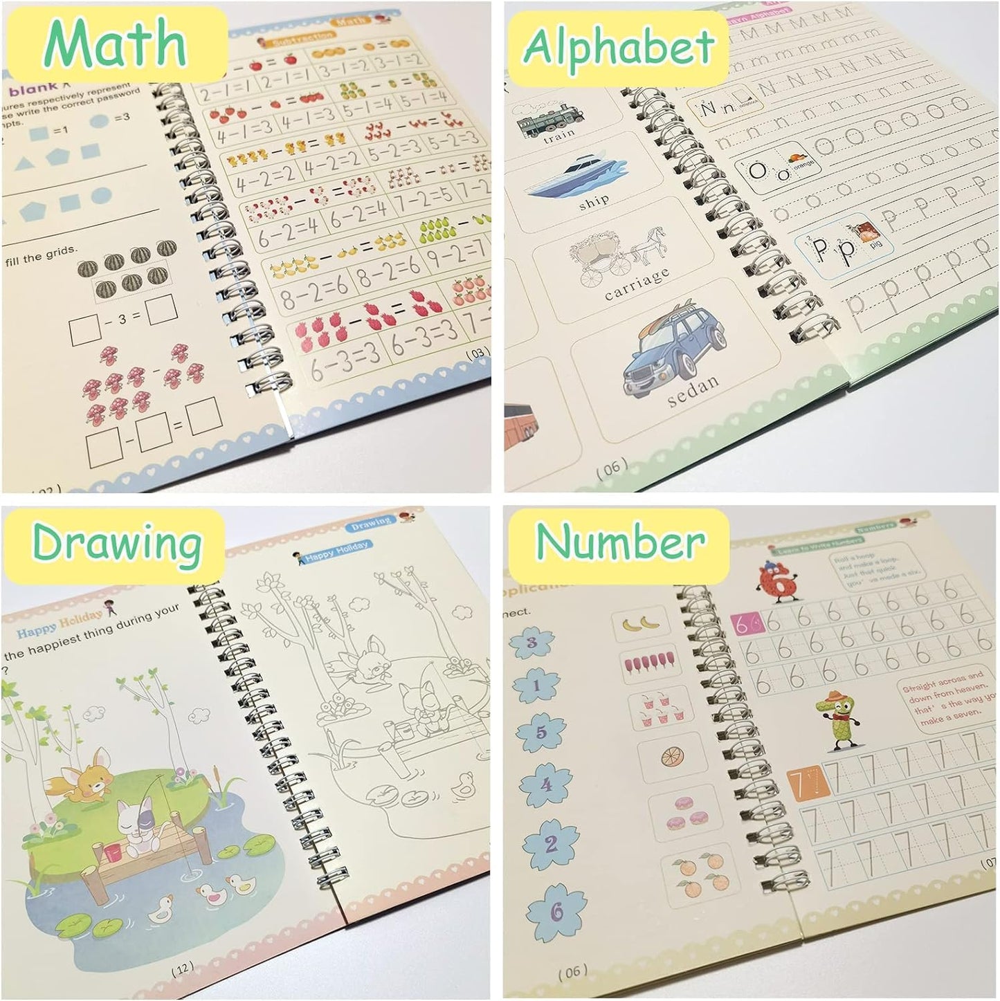4 Sank Magic Practice Copybook with 10 Refills