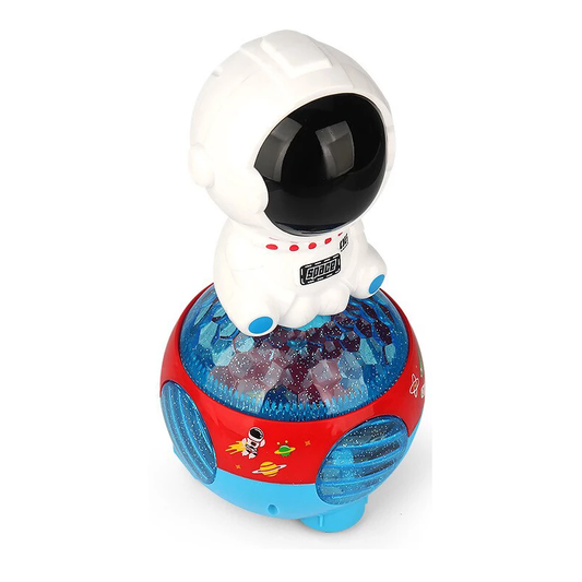 360 Degree Rotating Electronic Astronaut Space Robot Toy for Kids with Music & Light