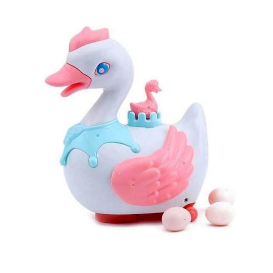 Ridhimani Swan Will Lay Eggs Toy | Walking Moving Swan Laying Eggs Toy with Light & Sound