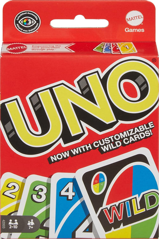 Mattel Uno Playing Card Game with Customizable Cards