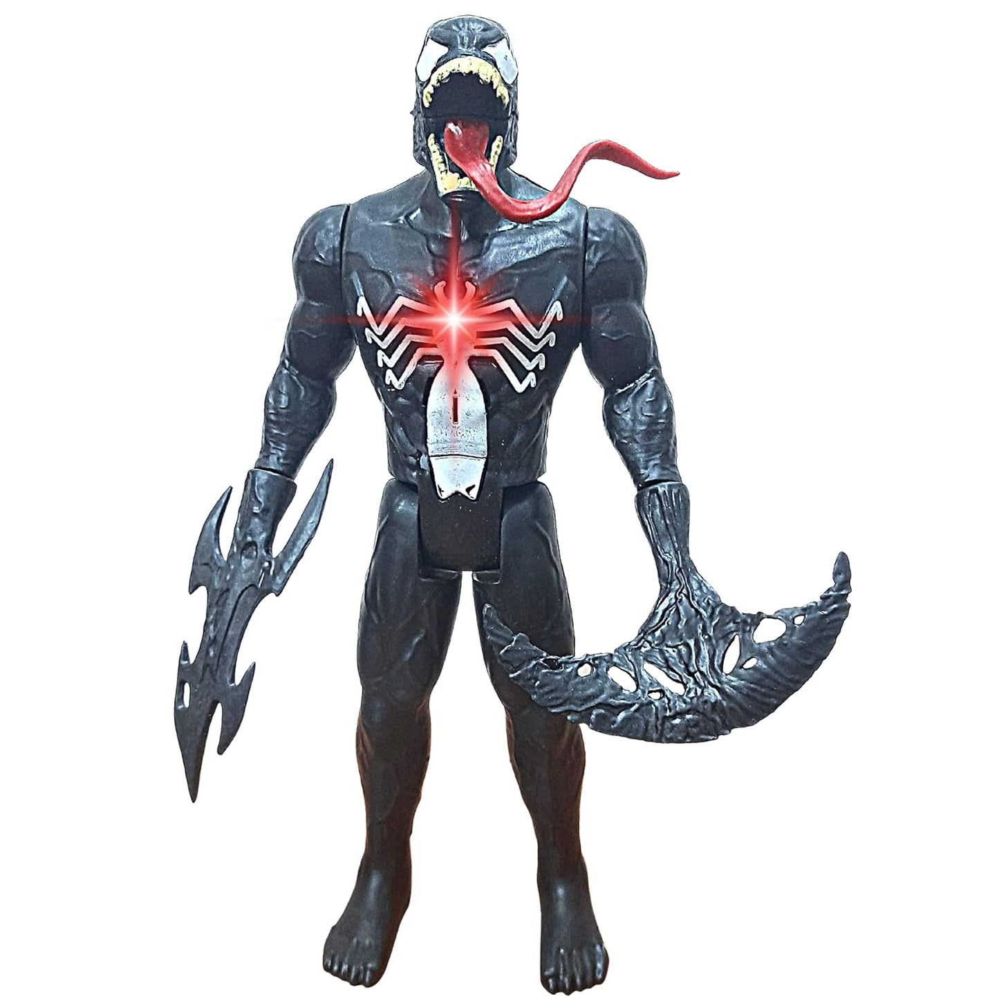 Marvel Avengers Union Legend Titan Hero Series 12-Inch Venom with Tongue Action Figure Toy with Lights