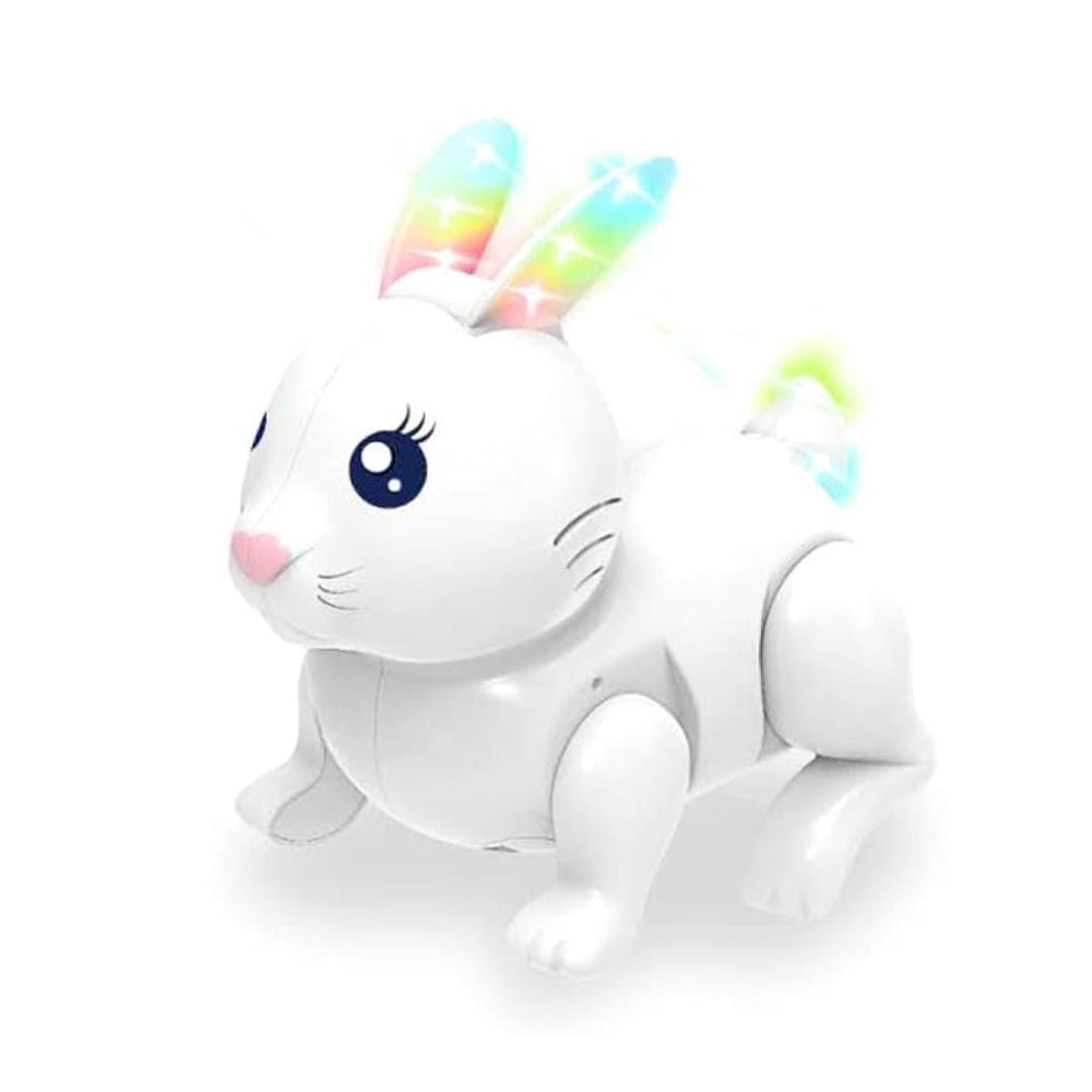 Jumping Hopping Electronic Interactive Rabbit Toy for Kids, Action Walking, 5D Light & Sound Cute Colorful Swing Ears & Tail Musical Bunny for 3+ Years Kids.