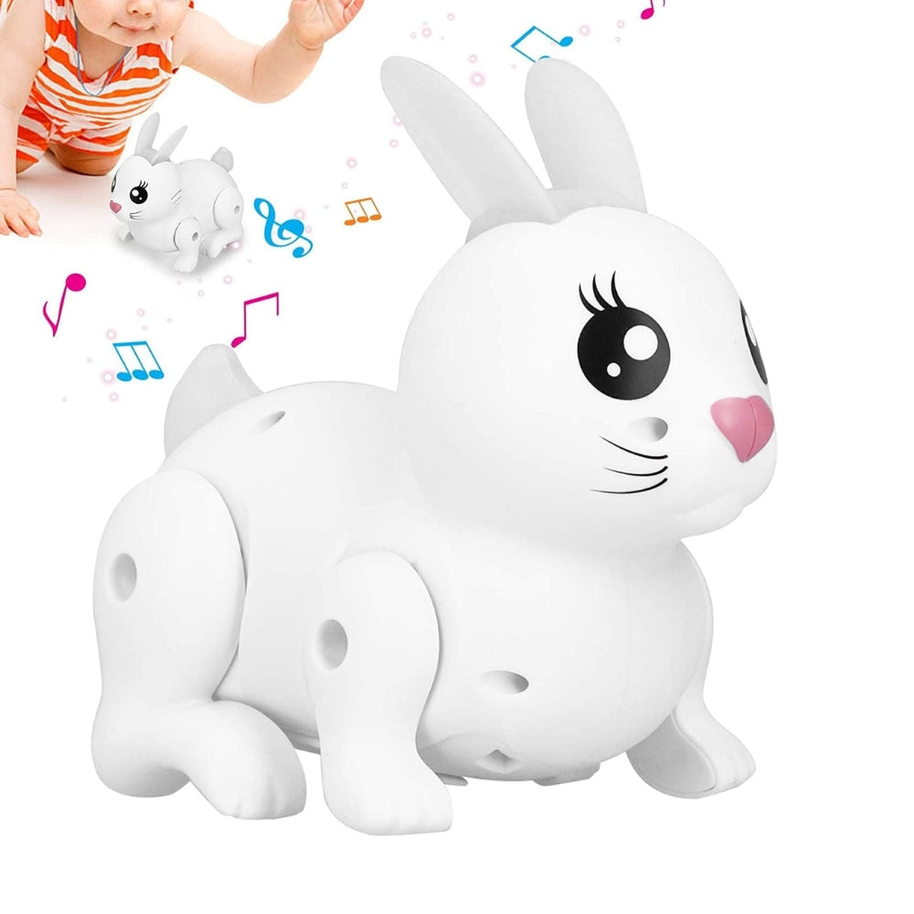 Jumping Hopping Electronic Interactive Rabbit Toy for Kids, Action Walking, 5D Light & Sound Cute Colorful Swing Ears & Tail Musical Bunny for 3+ Years Kids.